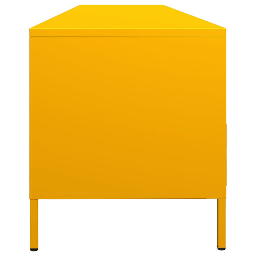 Tv-meubel 202x39x43,5 cm koudgewalst staal mosterdgeel