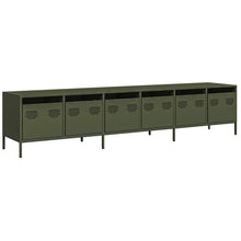 Tv-meubel 202x39x43,5 cm koudgewalst staal olijfgroen