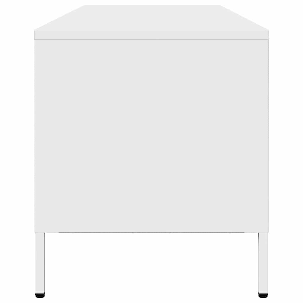 Tv-meubel 202x39x43,5 cm koudgewalst staal wit