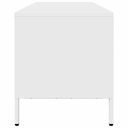 Tv-meubel 202x39x43,5 cm koudgewalst staal wit