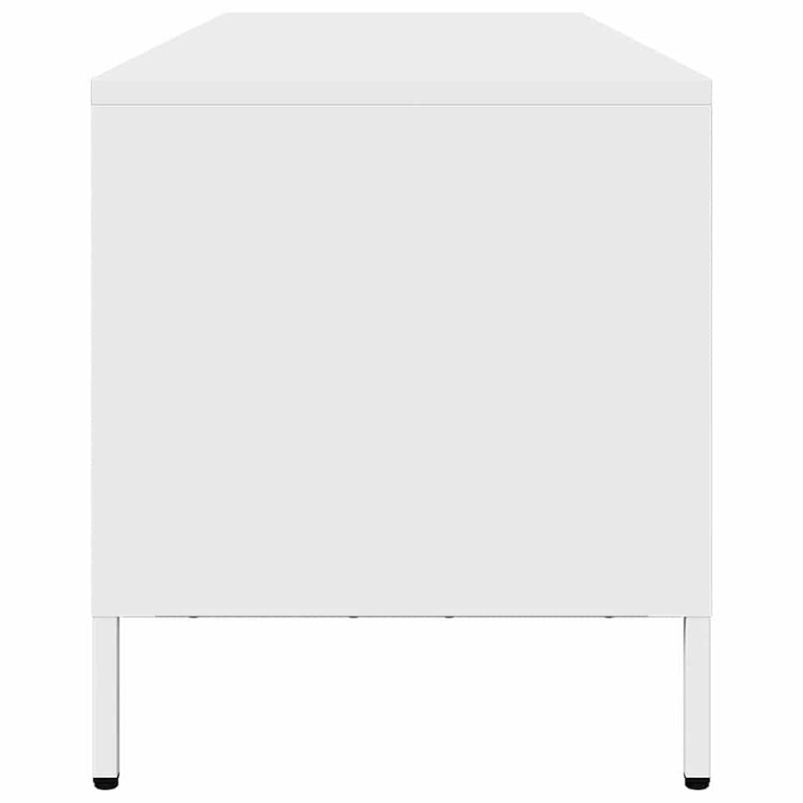Tv-meubel 202x39x43,5 cm koudgewalst staal wit