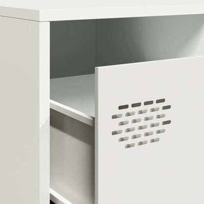 Tv-meubel 202x39x43,5 cm koudgewalst staal wit
