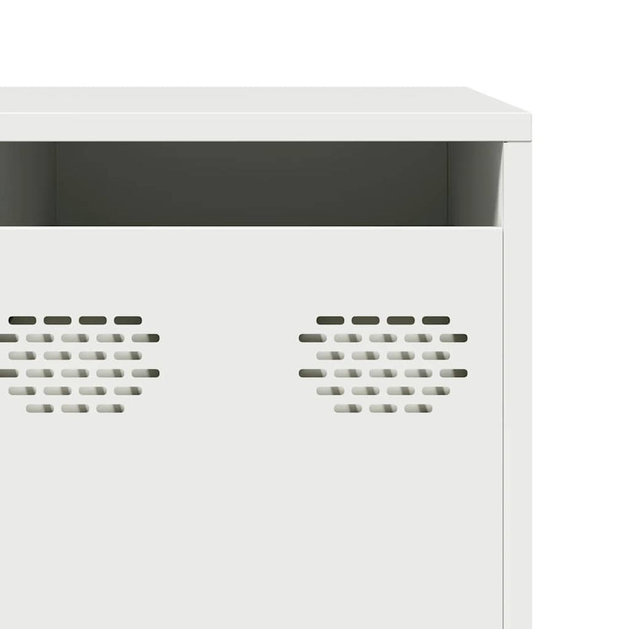 Tv-meubel 202x39x43,5 cm koudgewalst staal wit