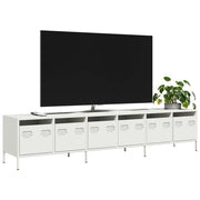 Tv-meubel 202x39x43,5 cm staal wit