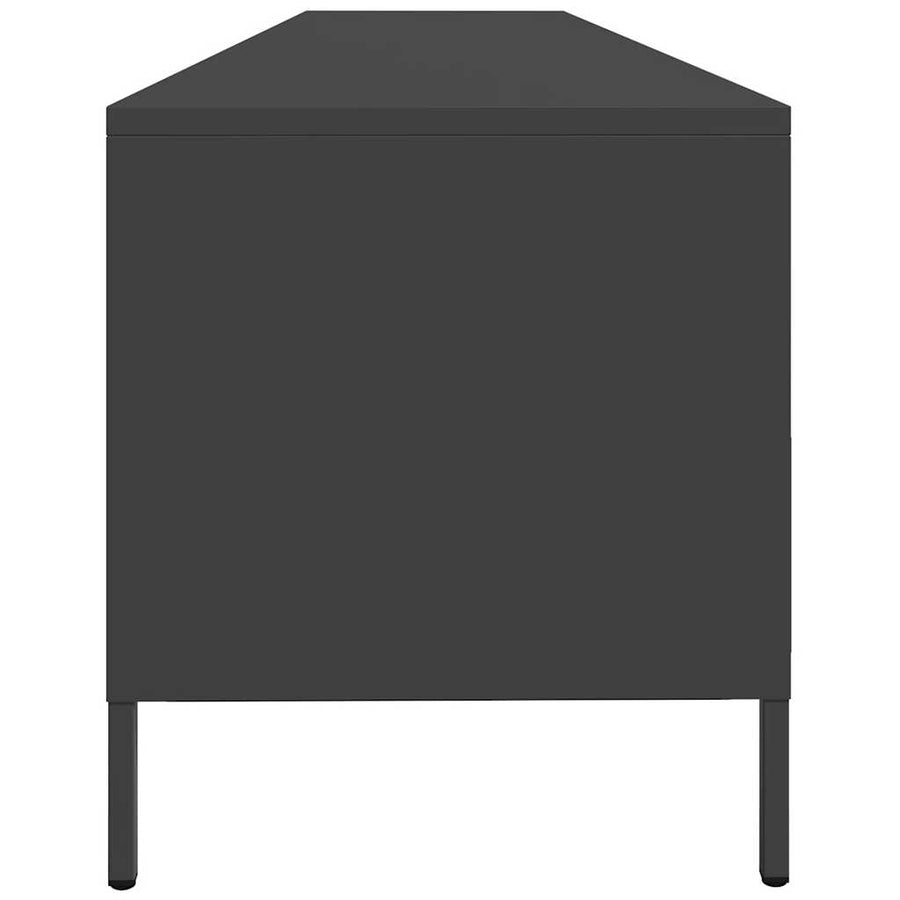 Tv-meubel 202x39x43,5 cm koudgewalst staal zwart