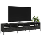 TV cabinet 202x39x43.5 cm cold-rolled steel black
