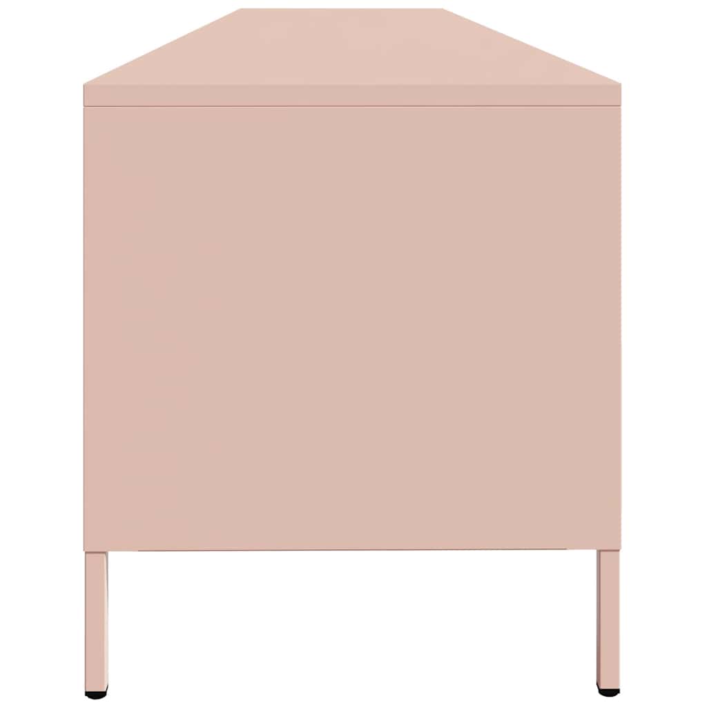 Tv-meubel 202x39x43,5 cm koudgewalst staal roze