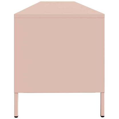 Tv-meubel 202x39x43,5 cm koudgewalst staal roze