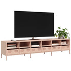 TV cabinet 202x39x43.5 cm cold-rolled steel pink