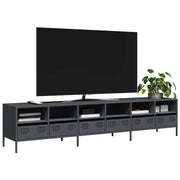 Tv-meubel 202x39x43,5 cm koudgewalst staal antraciet