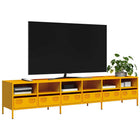 TV cabinet 202x39x43.5 cm cold rolled steel mustard yellow