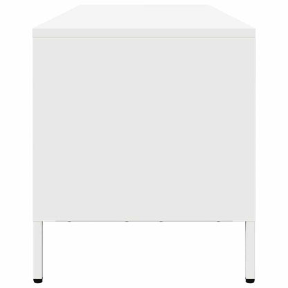 Tv-meubel 202x39x43,5 cm koudgewalst staal wit