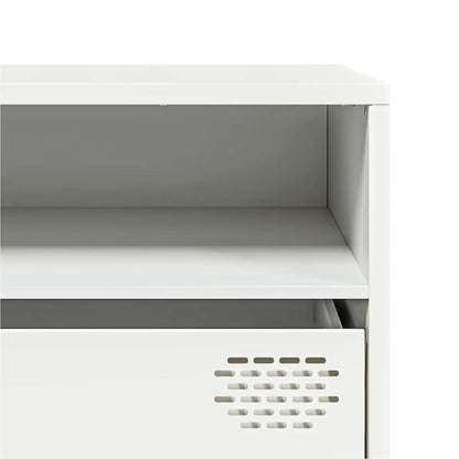 Tv-meubel 202x39x43,5 cm koudgewalst staal wit
