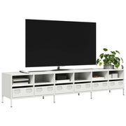 Tv-meubel 202x39x43,5 cm staal wit