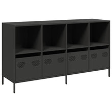 Dressoir 135x39x73,5 cm koudgewalst staal zwart