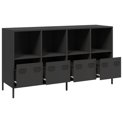 Dressoir 135x39x73,5 cm koudgewalst staal zwart
