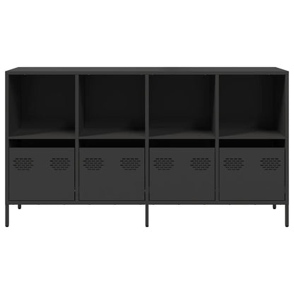 Dressoir 135x39x73,5 cm koudgewalst staal zwart