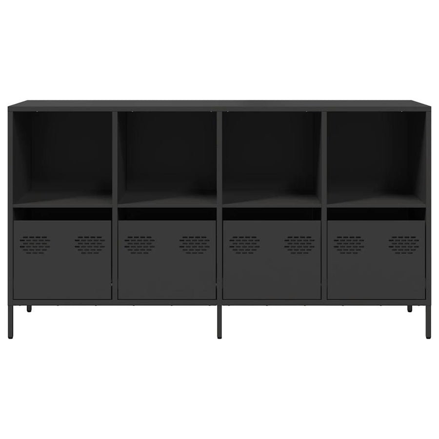 Dressoir 135x39x73,5 cm koudgewalst staal zwart