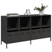 Dressoir 135x39x73,5 cm staal zwart