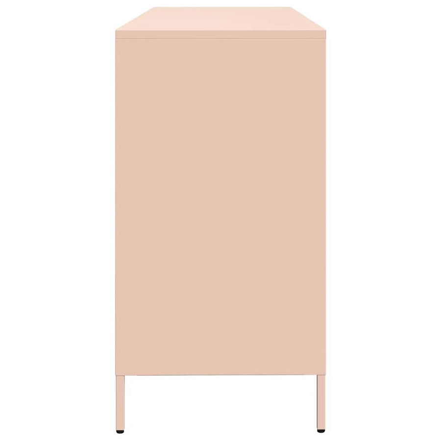 Dressoir 135x39x73,5 cm koudgewalst staal roze