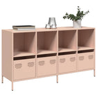 Sideboard 135x39x73.5 cm cold-rolled steel pink
