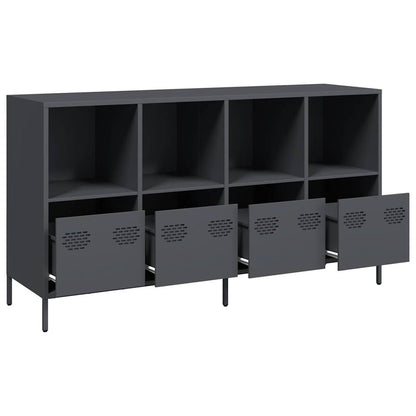 Dressoir 135x39x73,5 cm koudgewalst staal antracietkleurig