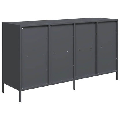 Dressoir 135x39x73,5 cm koudgewalst staal antracietkleurig