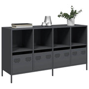 Dressoir 135x39x73,5 cm staal antraciet