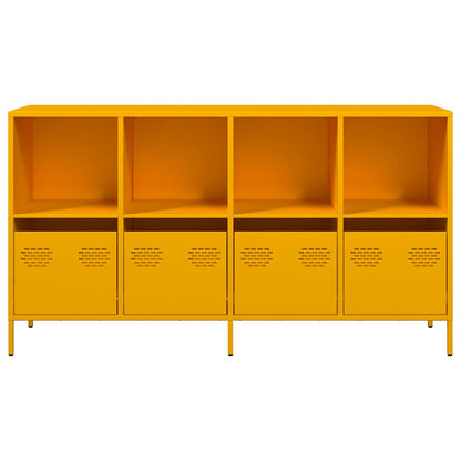 Dressoir 135x39x73,5 cm koudgewalst staal mosterdgeel