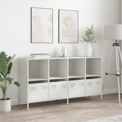 Dressoir 135x39x73,5 cm koudgewalst staal wit