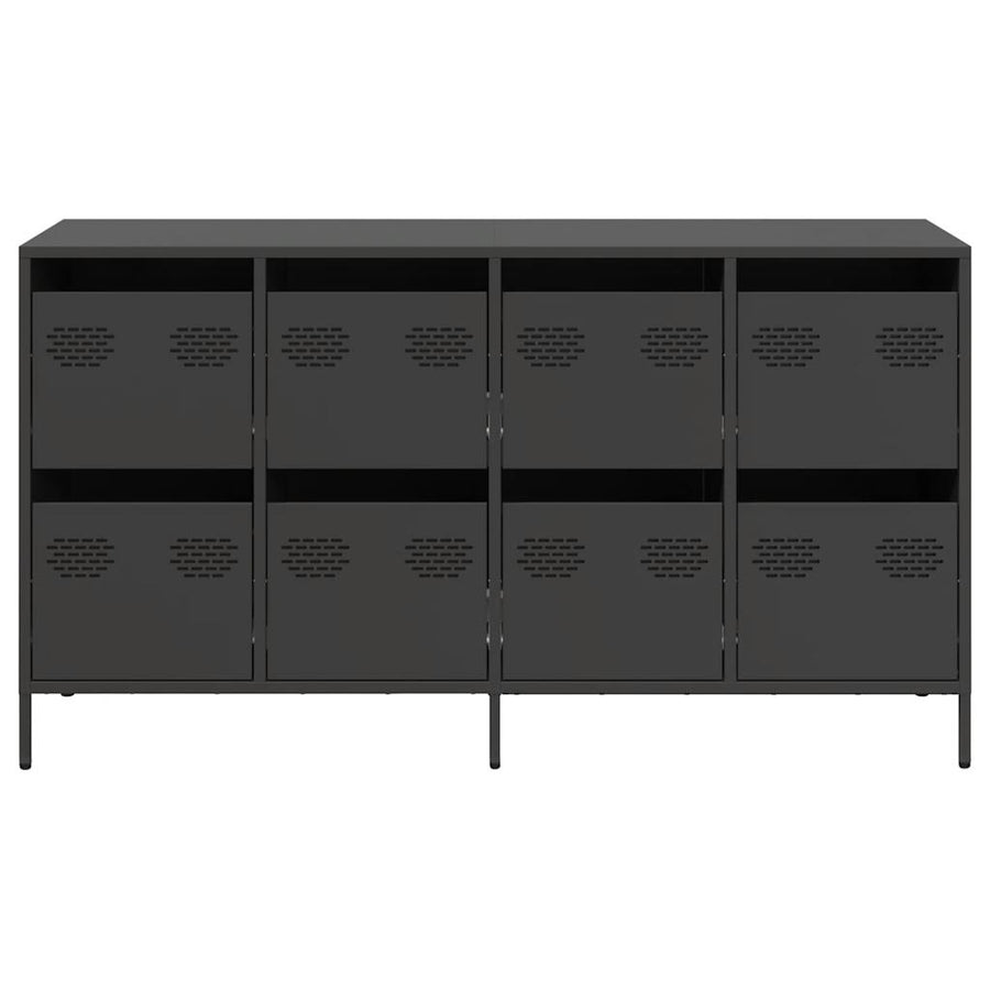Dressoir 135x39x73,5 cm koudgewalst staal zwart
