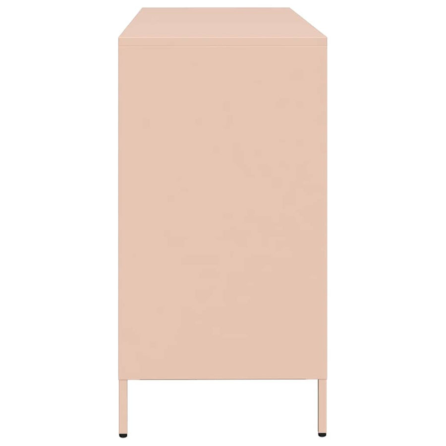 Dressoir 135x39x73,5 cm koudgewalst staal roze
