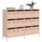 Sideboard 135x39x103.5 cm cold-rolled steel pink