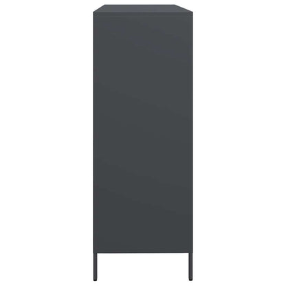 Dressoir 135x39x103,5 cm koudgewalst staal antracietkleurig