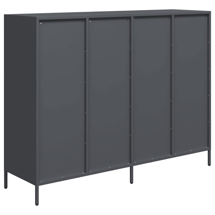 Dressoir 135x39x103,5 cm koudgewalst staal antracietkleurig