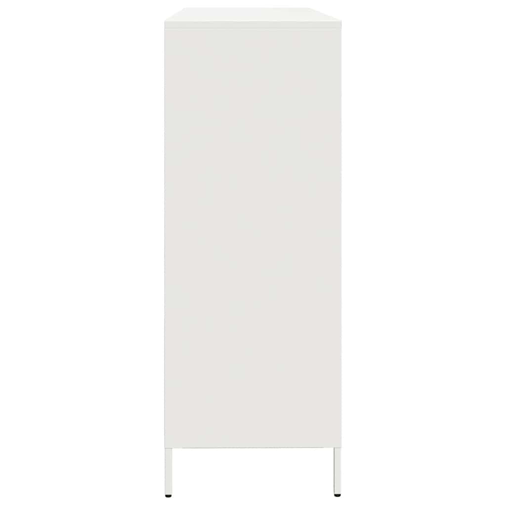 Dressoir 135x39x103,5 cm koudgewalst staal wit