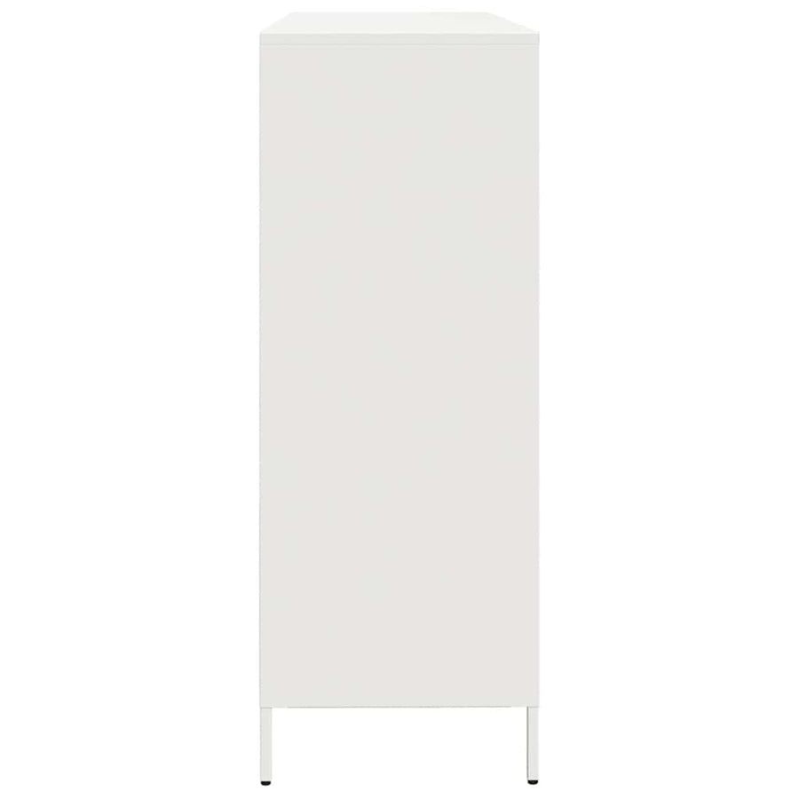 Dressoir 135x39x103,5 cm koudgewalst staal wit