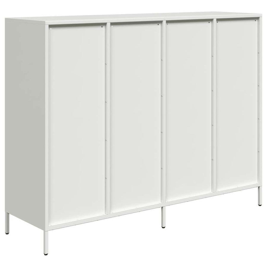 Dressoir 135x39x103,5 cm koudgewalst staal wit