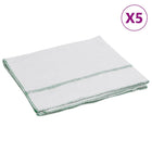 Vloerdoeken 5 st 50x60 cm katoen polyester wit groen