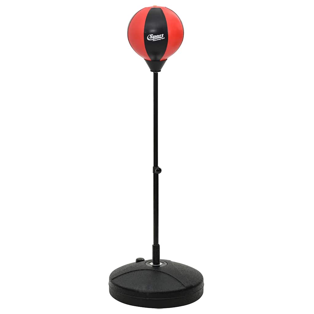 Boksballenset Met Handschoenen En Pomp Verstelbaar 81-122 Cm Rood