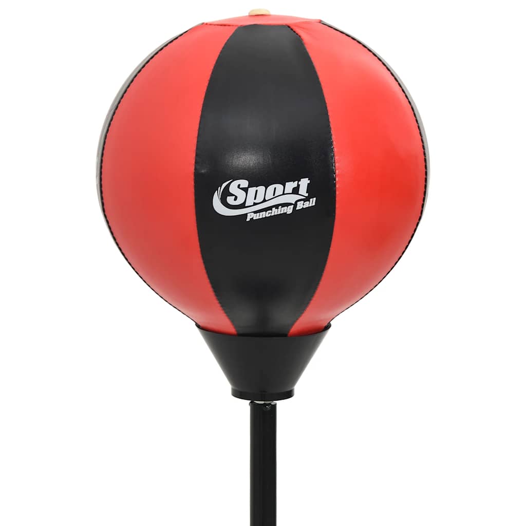 Boksballenset Met Handschoenen En Pomp Verstelbaar 81-122 Cm Rood