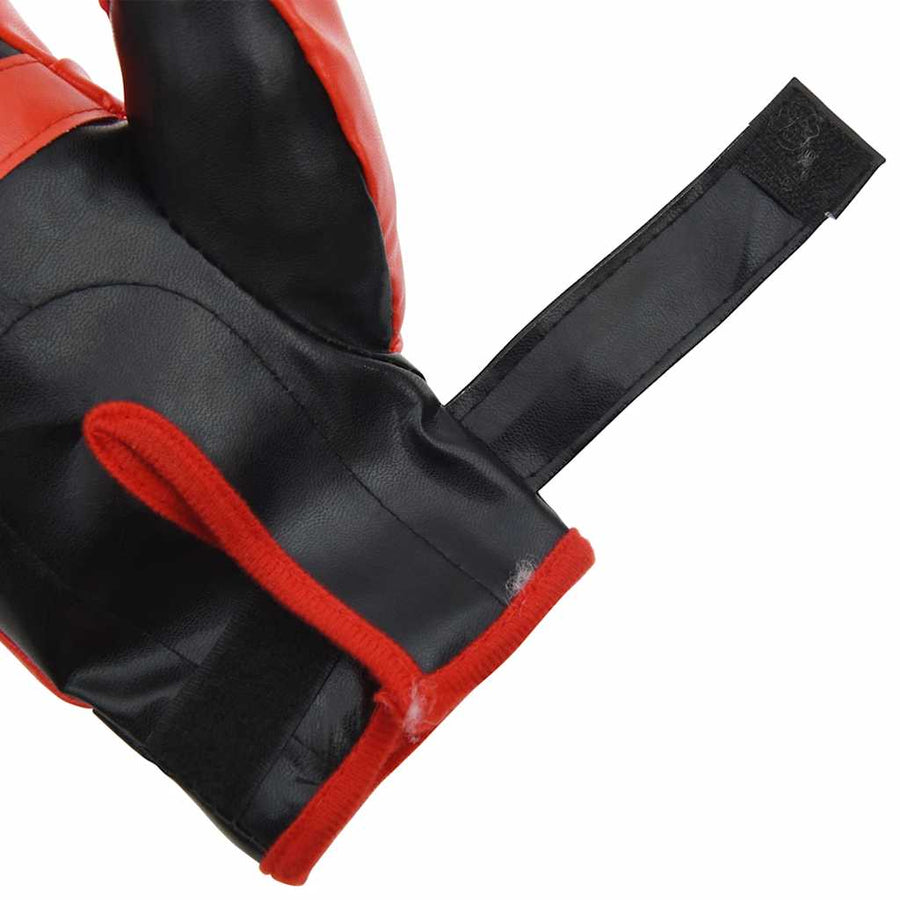 Boksballenset Met Handschoenen En Pomp Verstelbaar 81-122 Cm Rood