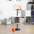 Basketball stand with ball and pump, height adjustable 90/121 cm