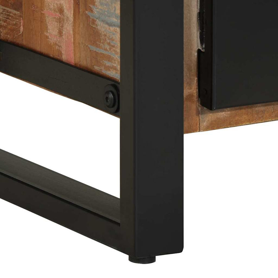 Badkamermeubelset met plank 2 pcs Bruin Massief gerecycled hout