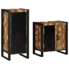 Bathroom Cabinet Set with Drawer 2 pcs Solid Reclaimed Wood