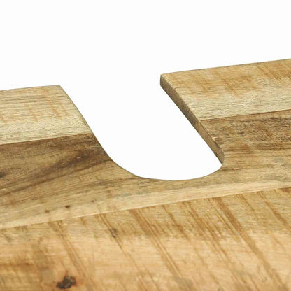 Badkamermeubelset met plank 2 pcs Bruin Massief Mango Hout