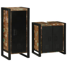 Badkamermeubelset 2 pcs Multikleur Massief gerecycled hout