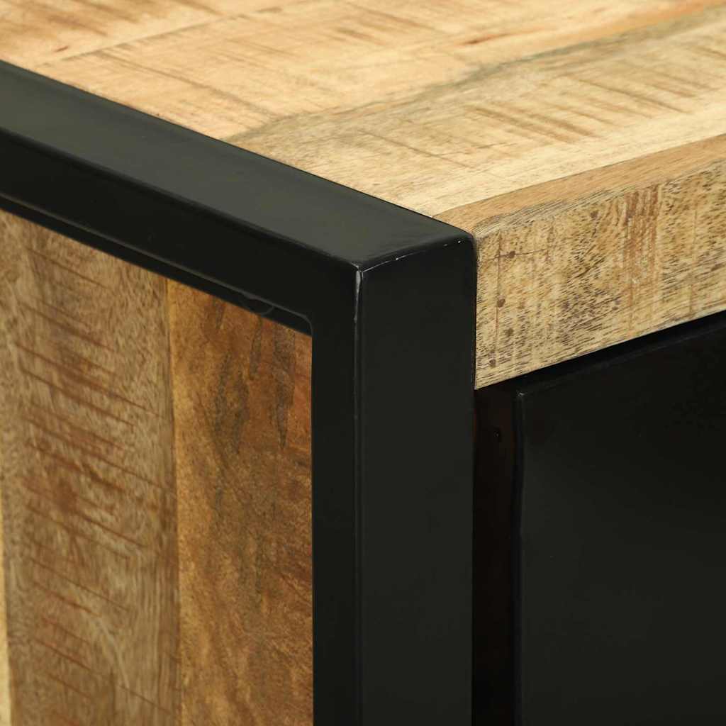 Badkamermeubelset Met Plank 3 Pcs Bruin Massief Mango Hout massief mangohout