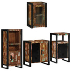 Bathroom furniture set 4 pcs Multicolour Solid reclaimed wood