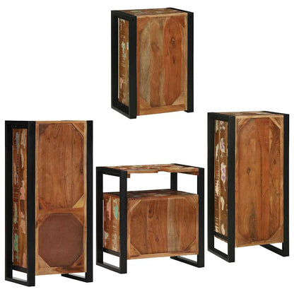 Badkamermeubelset 4 Pcs Multikleur Massief